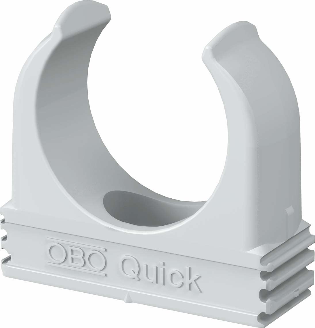OBO Bettermann M16 Quick Release Metal Pipe Clamps Grips Clamp Can be Stacked Light Grey, grey