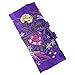 SuoSuo Jewelry Roll,Travel Jewelry Roll Bag,Silk Embroidery Brocade Jewelry Organizer Case with Tie Close,Dark Purple Flower