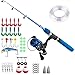 PLUSINNO Kids Fishing Pole,Light and Portable Fishing Rod and Reel Combos Telescopic Fishing Rod for Youth Fishing by (Bluehandle 115cm)