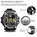 ROADTEC Sport Smart Watches for Men,Bluetooth 4.0 Fitness Tracker Watch 5ATM IP67 Waterproof Support Call SMS Notification Pedometer Remote Camera for iOS Android (Black)