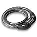 FireGear Rocks Self Coiling Resettable Combination Security Cable Lock - Heavy Duty Steel Braided - 3 feet Long + - Add to Cart Now!