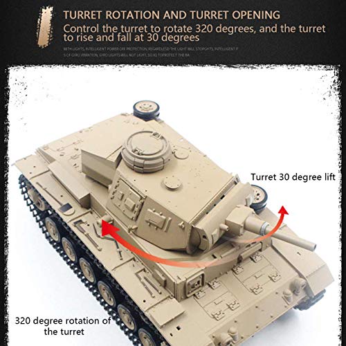 MAFANG® Rc Panzer, 1:16 Deutscher Tiger Schwerer Panzer 2.4G RC Modell Militärpanzer Mit Sound Smoke Effekt, Kann Gegen… – Bild 7