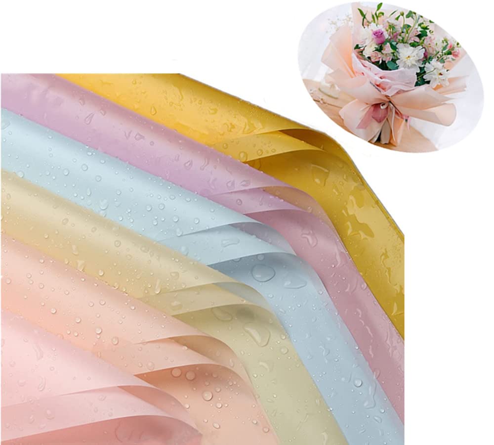 JOSON 30 sheets/6 colors Flower wrapping paper Korean solid color translucent flower shop floral gift bouquet flower wrapping paper Matte paper