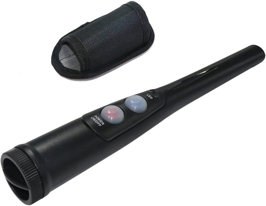 Water Resistant Pinpointer Metal Detector, Gifts for Men Treasure Hunting Tool Buzzer Vibrate, Portable PinPointer with LED Indicators with Holster