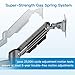 HUANUO Dual Monitor Mount Stand – Aluminum Gas Spring Arm Height Adjustable Monitor Desk Mount VESA Bracket for 2 17 to 32 Inch LCD Computer Screens with C Clamp, Grommet Basethumb 2