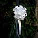 White Wedding Pull Bows with Tulle Tails - 8