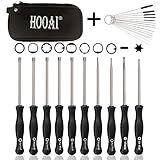 HOOAI Carburetor Adjustment Tool Kit for Common 2 Cycle Carburator Engine - Carburetor Adjustment Tool Set Carburetor Tune up Adjusting Tool (10pcs + Cleaning Tool)