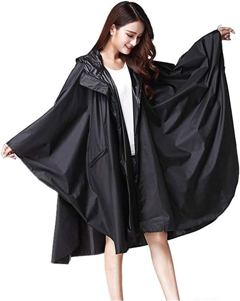 SMX Rain Poncho For Adult, Plus Size Rain Coat With Hoods And Sleeves