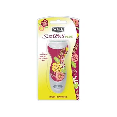 Schick Silk Effects Plus Razor with 2 Refill Blades Pack of 3 Colors and styles may vary