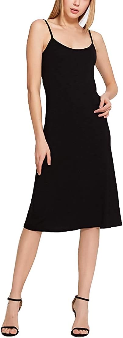 Women Long Adjustable Spaghetti Strap Full Cami Slip Camisole Under Dress Liner Nightgown