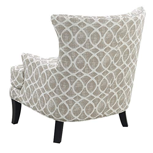 Viv Accent Chair in Tan with Graphic Upholstery And Nailhead Trim, by Artum Hill - Thumbnail 4