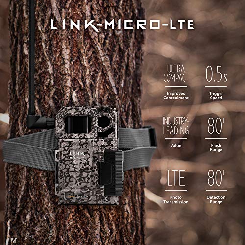 SPYPOINT LinkMicroLTE Premium Cellular Trail Camera Pack 8 AA