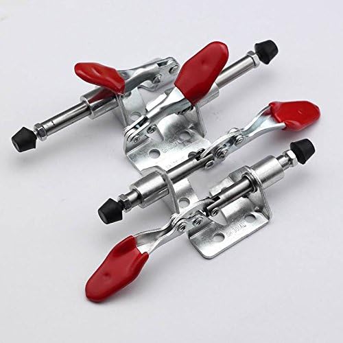 Hamuty 2x Toggle Clamp Hand Tool GH-201B,90Kg/198Lbs Antislip Covered Vertical Horizontal Clamp Metal Holding Capacity Latch Type
