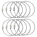BlueCosto - Wire Keychain Cable - 10 PK, 6.7” / 17cm - 2mm Thick Stainless Steel Keyring Wire Loops - Secure Screw Lock for Hanging Luggage Tags & Organizing Keys