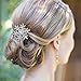 EVER FAITH Winter Snowflake Hair Side Comb Clear Austrian Crystal Silver-Tone