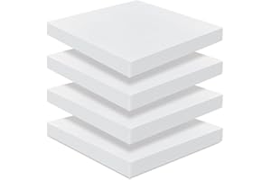 Frienda 4 Pack 2" x 20" x 20" Upholstery High Density Foam Cushion Seat Replacement Square Cut to Size Foam Couch for Patio Furniture Commercial Dinning Chair Couches Benches Padding DIY Projects