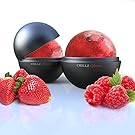 Chillz Extreme Ice Ball Molds - Barware Tool Set Makes 2 Large 2.5 Inch Ice Balls (2 Pack)