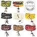 Besteel 3-8 PCS Mens Womens Wood Necklace Chain Bracelets 108 Buddhist Strand Wood Prayer Beads Sandalwood Link Wrist