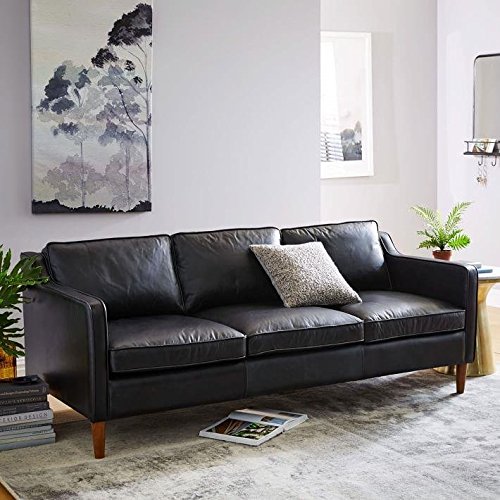 Pin by Benjamin Scherf on 1 Leather couches living room, Black