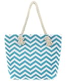 Leisureland Water Resistant Canvas Beach Tote Bag