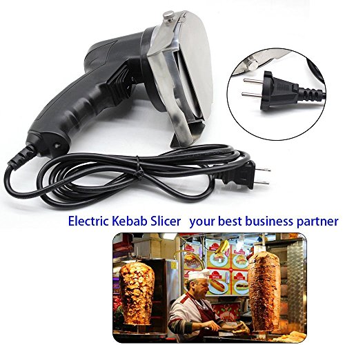 ZzPro Professional Electric Shawarma Doner Kebab Knife, 0.5 Thinnest Kebab Slicer, Sliced Meat Gyros Knife, Gyro Cutter for Shawarma