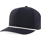 Trendy Apparel Shop 5 Panel High Profile Rope Hybrid Perforated Mesh Back Cap