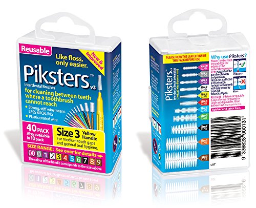 1 Piksters+Interdental+Brushes+Pack+Yellow