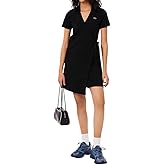 Lacoste Womens Stretch Mini Pique Wrap Dress