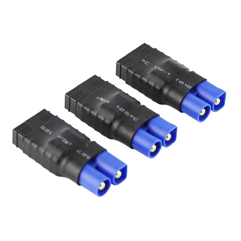 OliYin 3pcs/lot Male EC3 Losi to Female TRX Connector Adapter for Revo LiPO Battery(pack of 3)