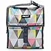 PackIt 10 inch 10 hour Freezable Foldable Reusable Multipal Uses Lunch Bag with Adjustable Strap (Grey Pastel Prism)