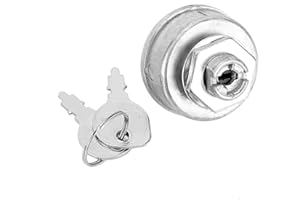 Craftsmen Riding Lawn Mower Ignition Switch,Lawn Mower Ignition Switch with 3 Position 2 Keys 5 Terminals Compatible Replacem