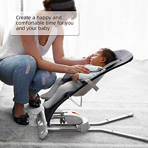 Baby Bouncer, RONBEI Baby Swing for Infants, Automatic Swing & Bouncers, Bouncer Balance Soft, Cotton (Dark Brown)