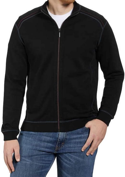 Kirkland Signature Men's Full Zip Sweater/Black/Large Amazon.co.uk Clothing