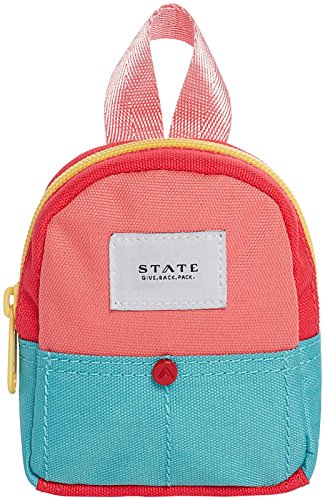 STATE Boys' Coney Island Kane Key Chain, Coral/Mint