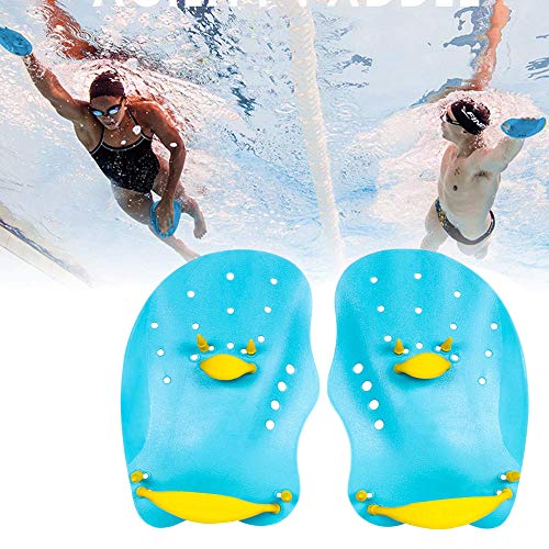 TRADERPLUS Swim Training Hand Paddles for Men Women Children (Blue, Small for Youth and Smaller Hand) - Thumbnail 3
