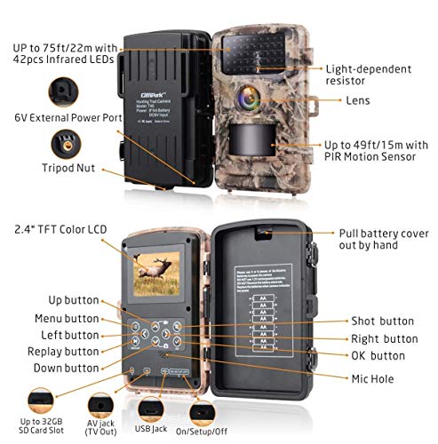 image for Campark Trail Camera 1080P Hunting Cam 14MP 2.4