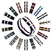 CIVO Watch Bands Premium Ballistic Nylon Watch Strap Stainless Steel Buckle (Navy/Crimson/Ivory, 18mm)