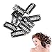 Clip for hair extension, snap clip for DIY use, black 20pcs