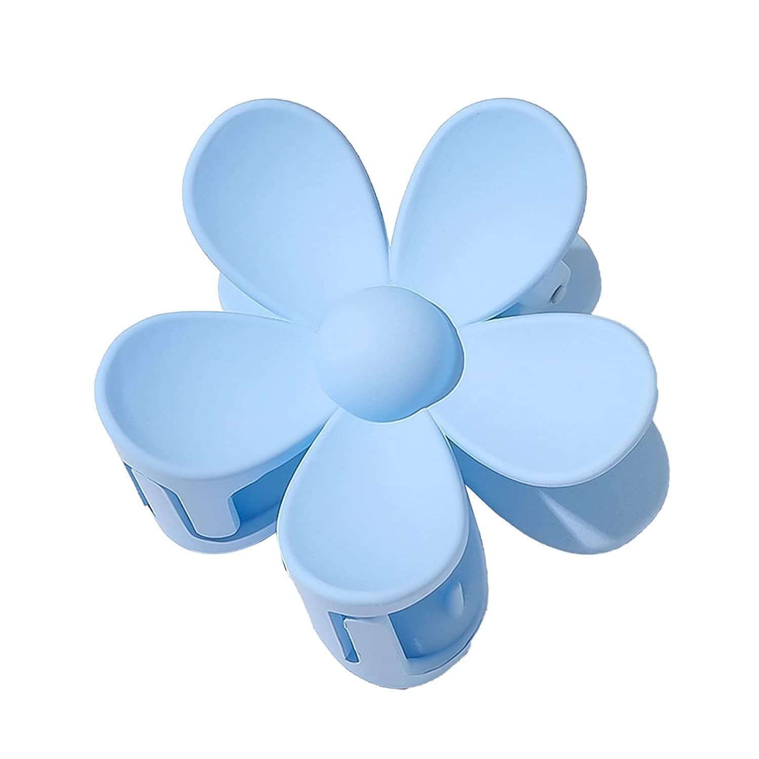 Blue Hair Claw Clips Flower Hair Clips – Big Cute Claw Clips, Large Hair Clips Strong Hold for Women Thin Hair for Women Thick Hair Clips and Barrettes