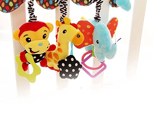 Singring Baby Pram Crib Spiral Plush Toy Stroller - Thumbnail 4