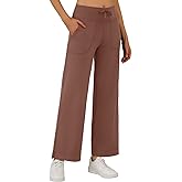 Tivifox Women's Wide Leg Pants with Pockets High Waisted Lounge Yoga Pant Sweatpants Pajama Workout Loose Pant