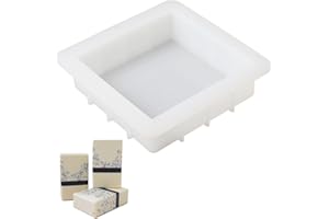 BOOWAN NICOLE Soap Molds 6 inch Silicone Slab Mold Square DIY Handmade Loaf Mould