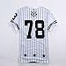 OVOY Mens Hipster Hip Hop Black and White Striped Baseball T shirt Tee Tops