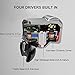 Quad Driver Headphones,ERJIGO KZ ZS5 High Fidelity Extra Bass Earbuds with Microphone and Remote,Detachable Cable,Grey