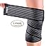 ANMKOT elastic bandage wrap,2PCS Black ace bandages knee wraps Pain Relief Straps Support Wraps Gym Squat Lifting Compression Bandage