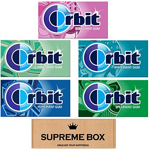 Orbit Gums Variety Pack of 15,Peppermint, Wintergreen, Spearmint