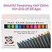 MOBIUS Toys Colorful Hair Chalk Pens for Girls - Hair Chalk (12 Colors), Temporary Hair Color for Kids and Hair Chalk for Kids, Beautiful Hair Paint Birthday Gift for Girls Age 8, 9, 10 ++