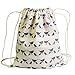 Canvas Drawstring Bag Printed School Bags Outdoor Sackpack Shopping Backpack­