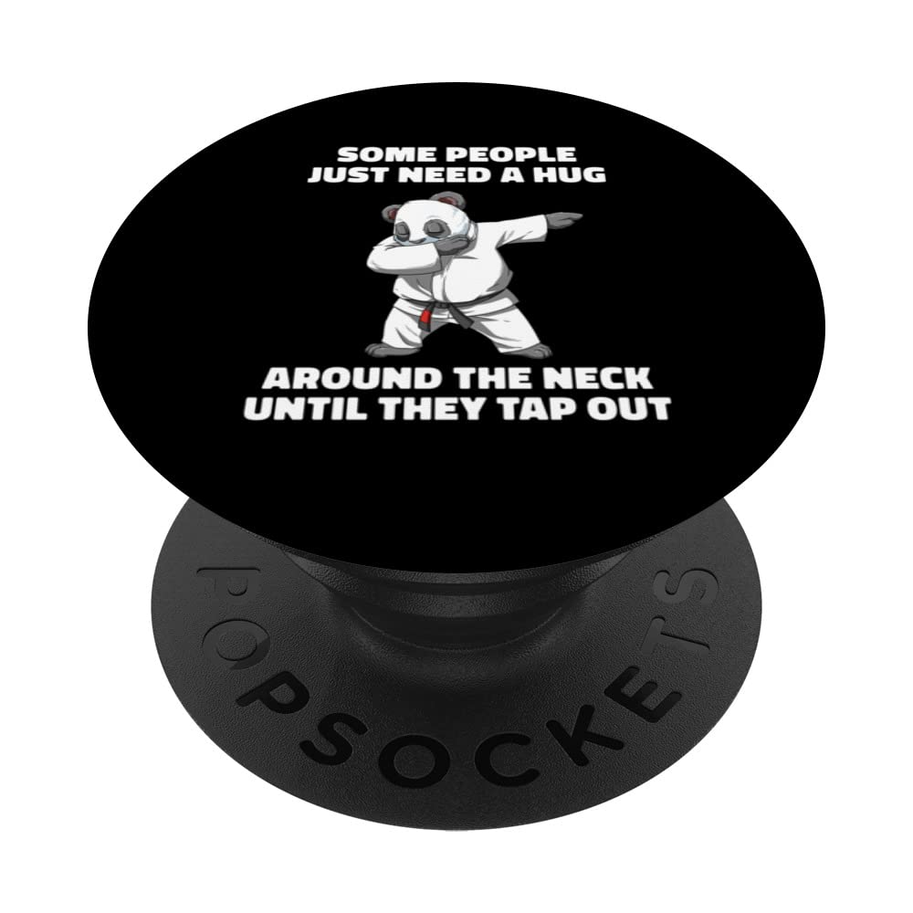 Funny Jiu Jitsu Choke Hug - Dabbing BJJ Grappling Panda PopSockets Swappable PopGrip