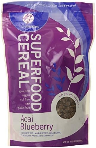 Living Intentions: Superfood Cereal, Acai Blueberry, 9 oz (6 pack) by Living Intentions